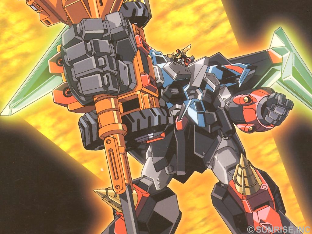 foreshortening gaofighgar goldion_hammer mecha no_humans robot super_robot yuusha_ou_gaogaigar yuusha_ou_gaogaigar_final yuusha_series