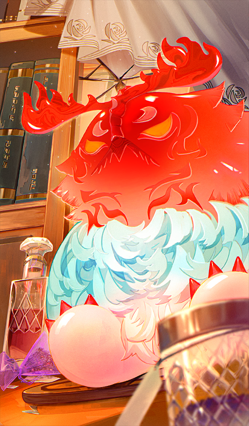 00kashian00 book bookshelf bottle burnunnos_(fate) character-themed_food chocolate_river_no_sono_saki_ni commentary_request fate/grand_order fate_(series) food food_art food_focus fusion indoors no_humans oceanunnos_(fate) official_art still_life succunnos_(fate) third-party_source