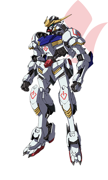 full_body gundam gundam_barbatos gundam_tekketsu_no_orphans machinery mecha no_humans official_art robot transparent_background washio_naohiro