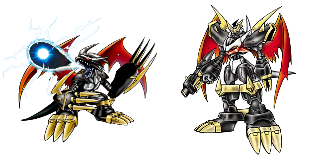 armor digimon dragon imperialdramon imperialdramon_dragon_mode_(black) imperialdramon_fighter_mode_(black) official_art sharp_teeth tail teeth wings