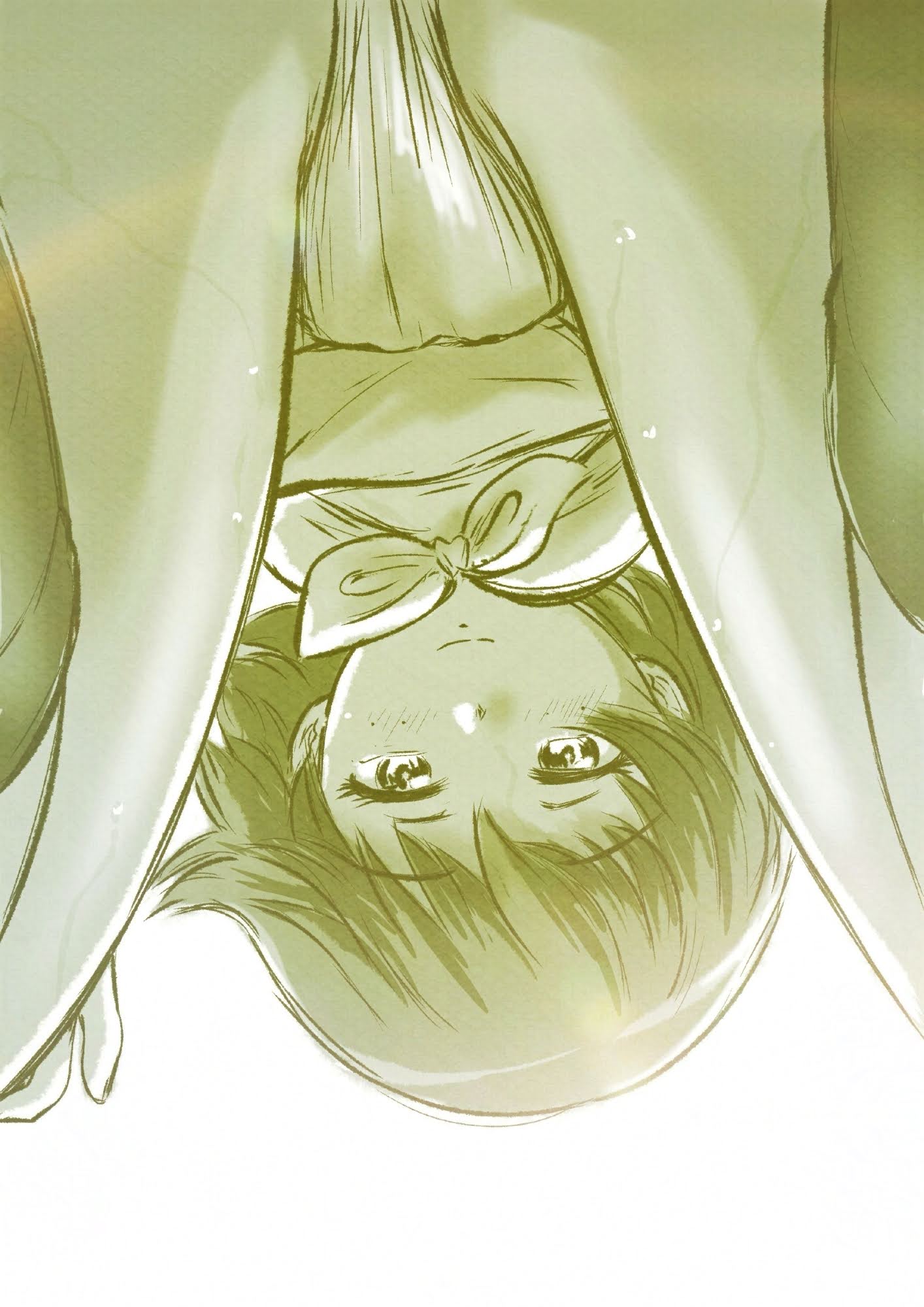 1girl bent_over blush cameltoe closed_mouth crotch freckles fundoshi girls_und_panzer highres hiyama_yuu_(wee259hiyama) japanese_clothes looking_at_viewer monochrome smile solo tsuchiya_(girls_und_panzer)
