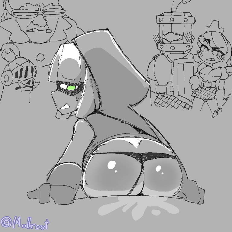 animated animated_gif anus artist_name artist_request ass ass_focus assertive_female bandit_(clash_royale) blush clash_royale clothing_aside electro_giant_(clash_royale) eye_mask from_behind girl_on_top gloves green_eyes grey_background hood hood_up looking_back looping_animation mask monochrome narrowed_eyes panties panties_aside pov pov_crotch princess_(clash_royale) pussy pussy_juice reverse_cowgirl_position royal_hogs_(clash_royale) royal_recruits_(clash_royale) sex simple_background source_request spot_color straddling supercell sweat uncensored underwear vaginal