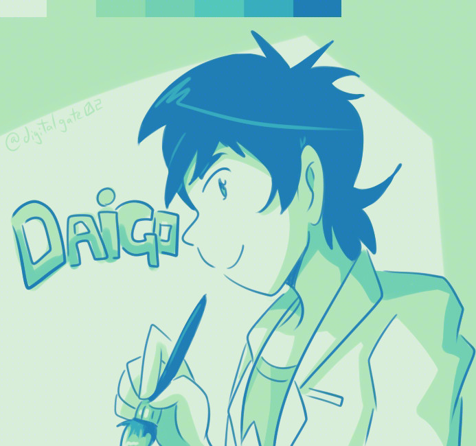 1boy coat digimon digimon_adventure_tri. looking_at_viewer male_focus nishijima_daigo short_hair smile solo