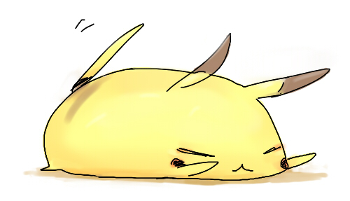carpenter full_body gen_1_pokemon kako_(n0g1_h) lowres nintendo no_humans pikachu pokemon pokemon_(creature) simple_background solo white_background yellow_theme