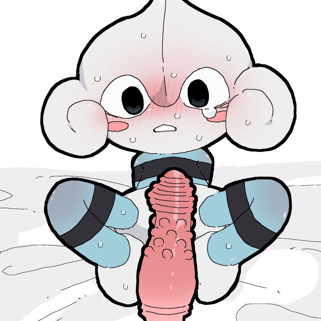 1girl arms_behind_back bed_sheet black_eyes blue_skin blush blush_stickers bound bound_arms bound_legs colored_skin dildo female_focus flat_chest full_body gen_3_pokemon grey_hair grey_skin imminent_penetration leaning_back meditite multicolored_skin nervous nintendo nose_blush parted_lips pokemon pokemon_(creature) sex_toy short_hair sitting solo spread_legs sweat tears teeth two-tone_skin very_sweaty wide-eyed yamada_(pixiv_24040206)