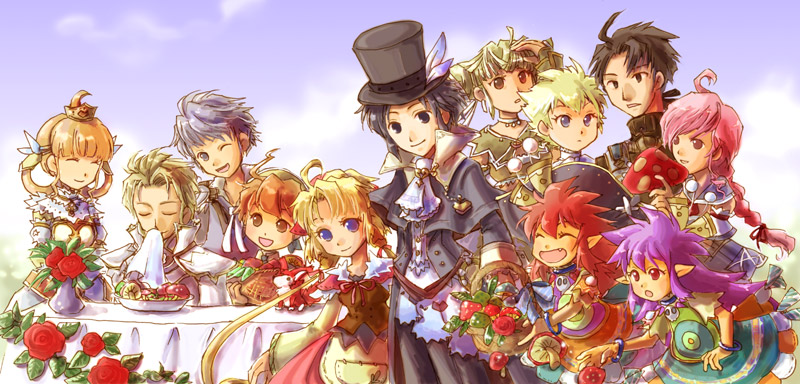 5boys 6+girls allegretto bad_id bad_pixiv_id beat beat_(trusty_bell) claves cone_hair_bun crescendo_(trusty_bell) falsetto frederic_chopin_(trusty_bell) fuju hair_bun hat jitterbug_(trusty_bell) march_(trusty_bell) multiple_boys multiple_girls mushroom polka polka_(trusty_bell) salsa salsa_(trusty_bell) serenade_(trusty_bell) trusty_bell viola