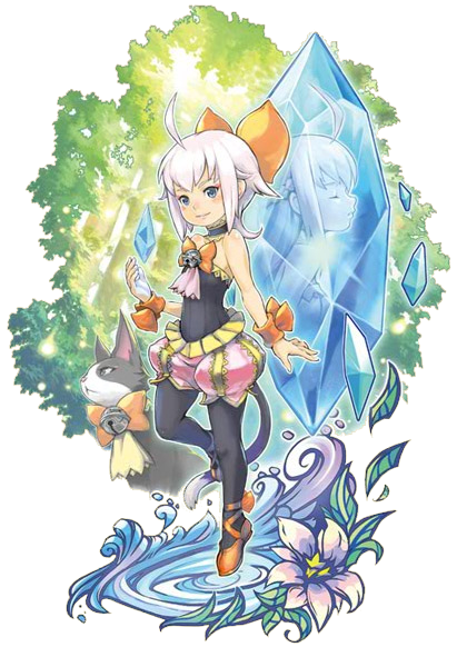 1girl bell blue_eyes cat cat_tail crystal female_focus final_fantasy final_fantasy_crystal_chronicles final_fantasy_crystal_chronicles:_echoes_of_time sherlotta silver_hair solo tail