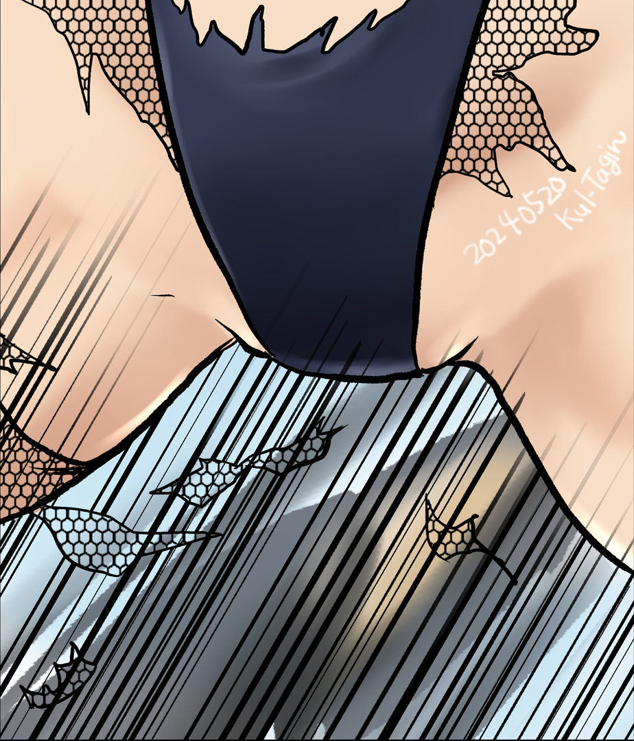 1girl close-up crotch genderswap genderswap_(mtf) kul_tigin ranma-chan ranma_1/2 saotome_ranma solo torn_clothes