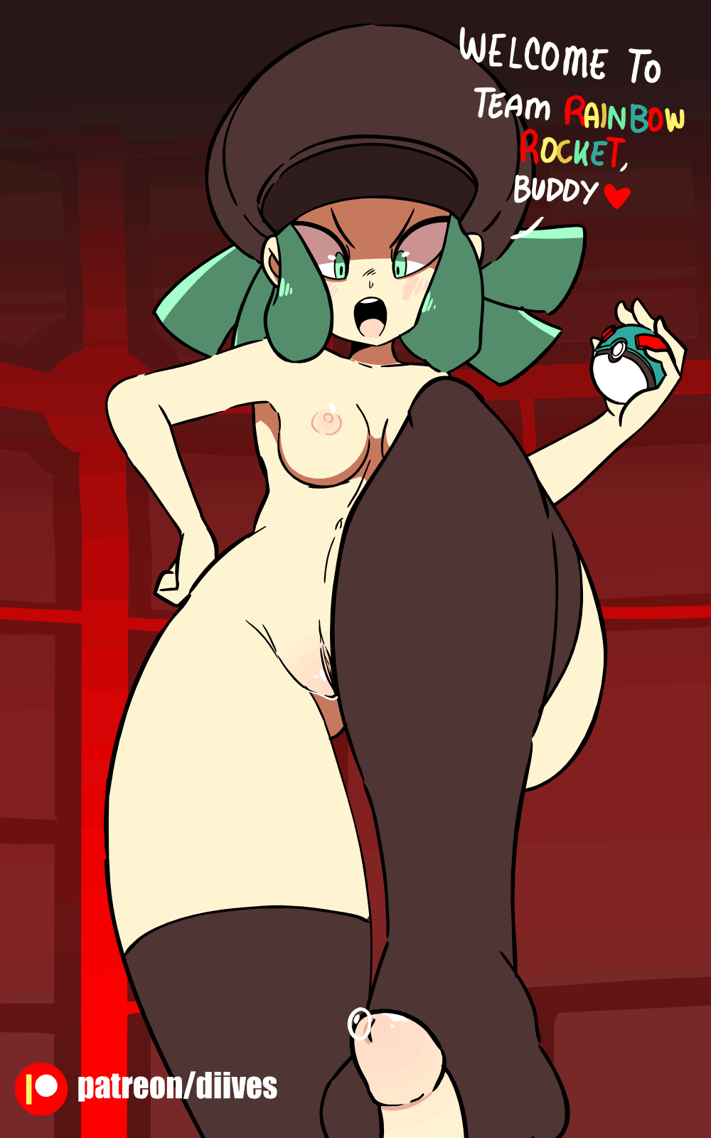 10:16 1boy 1girl animated artist_name bad_tag black_hat black_legwear blush breasts diives domination feet female female_team_rainbow_rocket_grunt female_team_rocket_grunt femdom footjob footjob_with_legwear from_below great_ball green_eyes green_hair hand_on_own_hip hand_up hat heart highres holding holding_poke_ball indoors leg_lift logo looking_at_viewer looking_down male nintendo nipples no_shoes npc_trainer nude open_mouth panties patreon patreon_username penis poke_ball pokemon pokemon_usm precum pussy pussy_juice red_background short_hair simple_background small_breasts small_penis smile solo spoken_heart standing standing_footjob talking team_rainbow_rocket team_rainbow_rocket_grunt team_rainbow_rocket_grunt_(female) team_rocket team_rocket_grunt teeth thick_thighs thighhighs thighs toejob underwear video watermark wide_hips