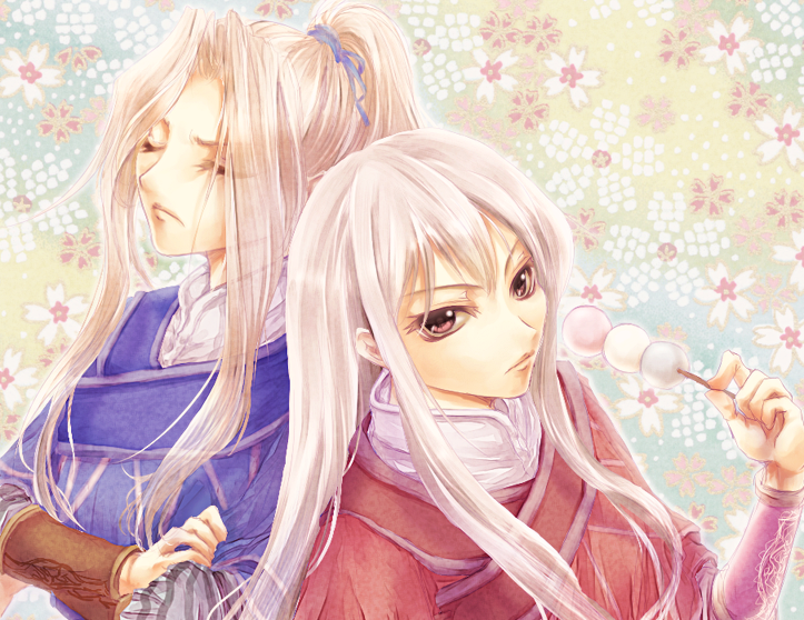 2boys bad_id bad_pixiv_id blue_(saga_frontier) breasts commentary_request long_hair multiple_boys multiple_girls rouge_(saga_frontier) saga saga_frontier shiu_(shiucream) siblings twins