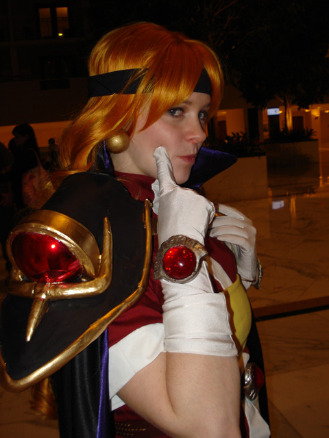 cosplay_photo gloves lina_inverse orange_hair photo_(medium) slayers smile white_gloves