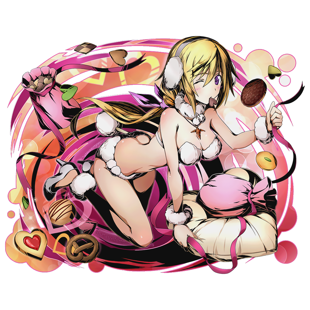 10s 1girl all_fours alpha_transparency animal_ears ass blonde_hair bra breasts butt_crack candy charlotte_dunois chocolate chocolate_heart cleavage costume divine_gate dog_ears dog_tail fake_animal_ears female_focus food full_body hair_between_eyes hair_ribbon hairband heart high_heels infinite_stratos jewelry long_hair looking_at_viewer low-tied_long_hair medium_breasts mouth_hold necklace official_art one_eye_closed panties poodle poodle_ears poodle_tail purple_eyes purple_ribbon rabbit_tail ribbon solo strapless strapless_bra tail transparent_background ucmm underwear white_bra white_panties wrist_cuffs