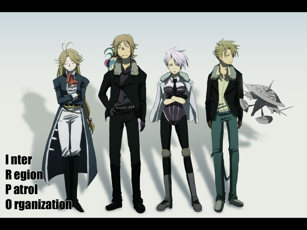 1girl breasts doll_(saga_frontier) em_crazy fuse_(saga_frontier) lineup long_hair multiple_boys rabbit_(saga_frontier) ren_(saga_frontier) saga saga_frontier short_hair silence_(saga_frontier)
