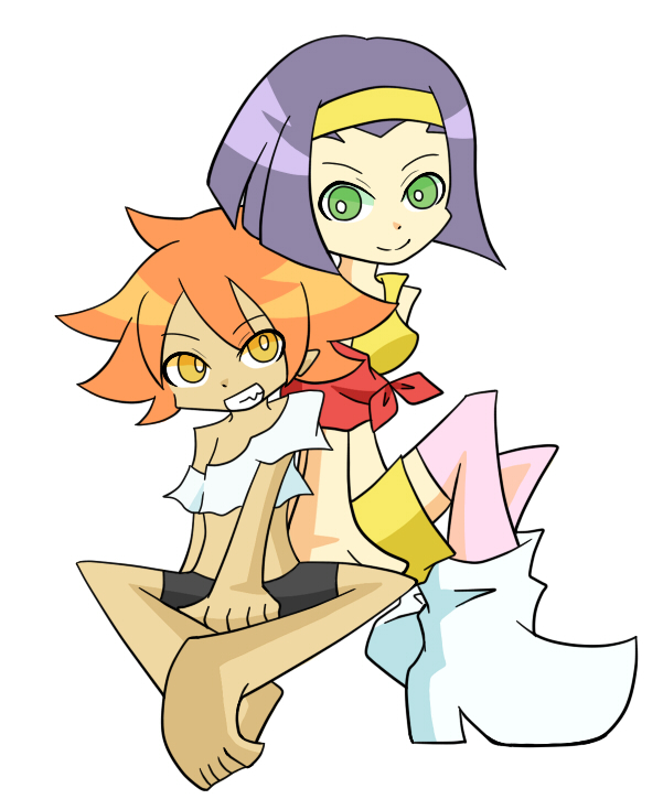 2girls cowboy_bebop edward_wong_hau_pepelu_tivrusky_iv faye_valentine multiple_girls rakyutan_wa_tenshi sitting