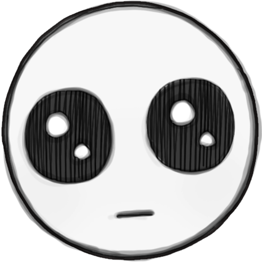 black_eyes blush bright_pupils closed_mouth cropped_head emoji looking_at_viewer original possummachine simple_background transparent_background