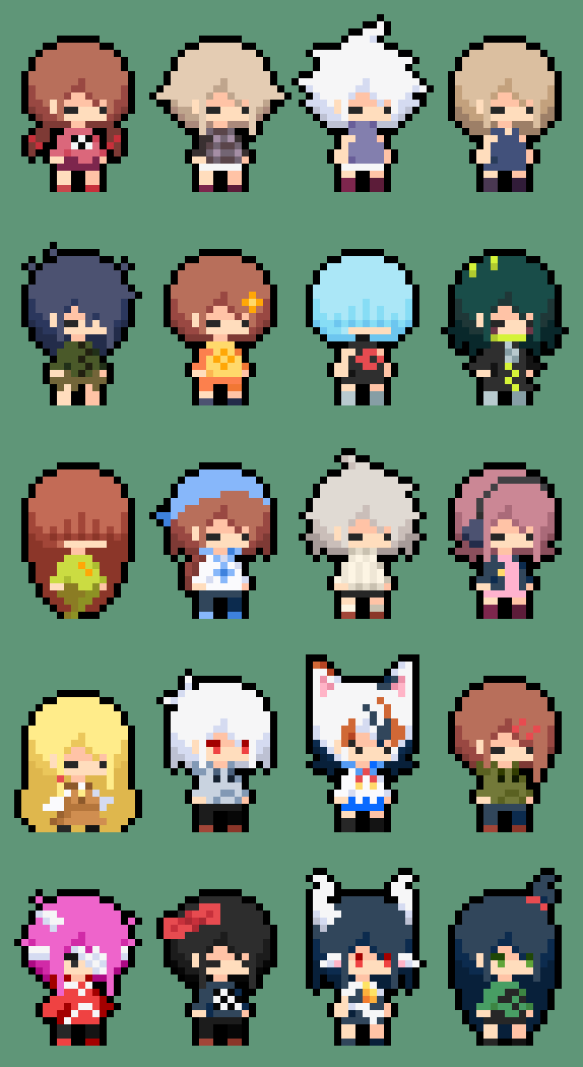 .flow 1boy 6+girls akise_(aluma) akuma_(game) amnesia_(yume_nikki) animal_ears answered_prayers bandage_over_one_eye bandaged_head bandages bandana barefoot black_hair black_pants blonde_hair blue_dress blue_skirt braid brown_hair cat_ears chie_(lcddem) closed_eyes debris_(game) distress_(game) dress flower fluorette flying full_body ghost green_background green_eyes green_hair guiliemus hair_between_eyes hair_ornament hair_over_one_eye hair_ribbon hairclip hanatsuki_(re:in) highres horns jacket lcddem long_hair long_sleeves madotsuki manda_(manda_no_yume) manda_no_yume me_(game) me_(me) messy_hair mimitsuki modori_(shamal) moonday multicolored_hair multiple_girls narcolepsy neko_yume_douchuuki nire_(yuque) open_clothes open_jacket pants pink_hair pink_shirt pixel_art ponytail re:in red_eyes red_ribbon ribbon sabitsuki sailor_collar sakumozuki saya_(distress) school_uniform serafuku shamal_(game) shirt shoes short_hair shorts simple_background skirt sleeveless sleeveless_turtleneck standing sweater tatsuki_(debris) toritsuki turtleneck twin_braids twintails urotsuki ushitsuki usotsuki very_long_hair wavy_hair white_hair white_horns white_shirt withers yakitsuki_(withers) yomika yume_2kki yume_graffiti yume_nikki yume_nisshi yuque