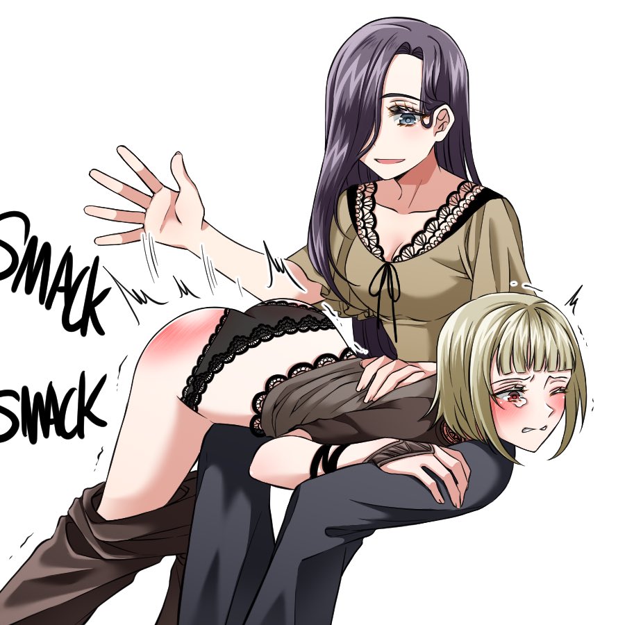 artist_request bent_over black_hair black_panties blonde_hair blush drag-on_dragoon drag-on_dragoon_2 english_text grey_eyes hair_over_one_eye long_hair lying_on_lap manah motion_lines non-web_source on_lap one_eye_closed original panties pulled_down_pants red_eyes short_hair simple_background source_request spanked spanking square_enix tearing_up tears underwear