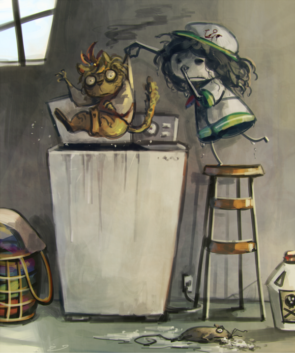 1girl anchor_symbol animal animalization bottle cat commentary_request death hat holding holding_animal holding_nose koto_inari laundry laundry_basket murasa_minamitsu sailor_collar sailor_hat short_sleeves smell stool top-load_washing_machine toramaru_shou touhou washing_machine water whiskers window