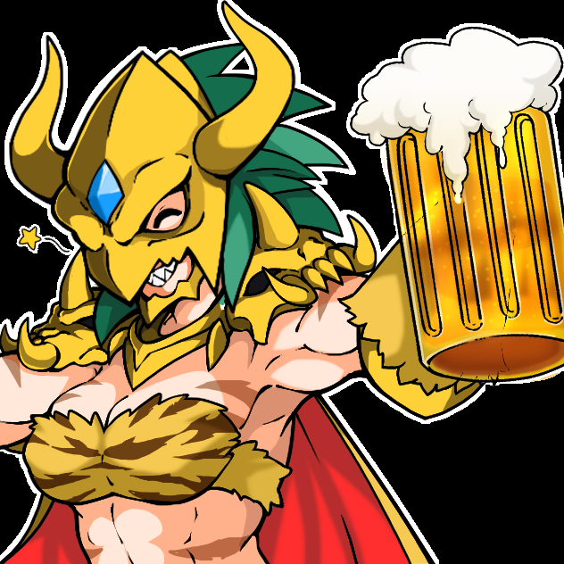 digimon digimon_(creature) horns kinkakumon long_hair mask muscular muscular_female