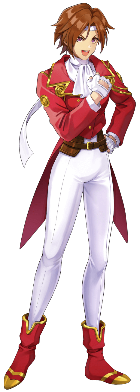 1girl ankle_boots arrow_print artist_request ascot belt belt_buckle boots brown_belt buckle buttons clenched_hand coattails collar collared_jacket double-breasted double_vertical_stripe eyelashes final_gear fingerless_gloves gloves gold_buckle gold_buttons hair_behind_ear hair_between_eyes hair_intakes hand_on_own_hip headband highres jacket kirishima_kanna knees light_brown_hair long_sleeves looking_at_viewer mandarin_collar military_uniform multicolored_boots official_art pants parted_bangs purple_eyes red_boots red_collar red_jacket red_sleeves red_uniform sakura_taisen sega short_hair smile solo standing striped_clothes striped_pants tall_female teeth third-party_source tight_clothes tight_pants transparent_background two-tone_boots two-tone_collar upper_teeth_only v-shaped_eyebrows vertical-striped_clothes vertical-striped_pants white_ascot white_collar white_gloves white_headband white_pants white_sleeves yellow_boots
