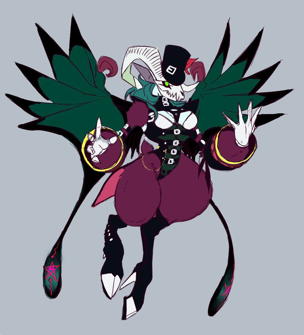 1girl belt claws digimon mephismon mephismon_x-antibody skull solo wings