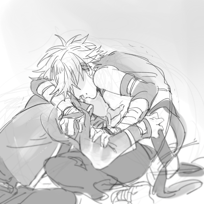 2boys hatake_kakashi mole mole_under_eye monochrome multiple_boys naruto_(series) naruto_shippuuden nipples open_mouth pectoral_grab pectorals short_hair sucking_male_nipple uchiha_obito vosovic yaoi