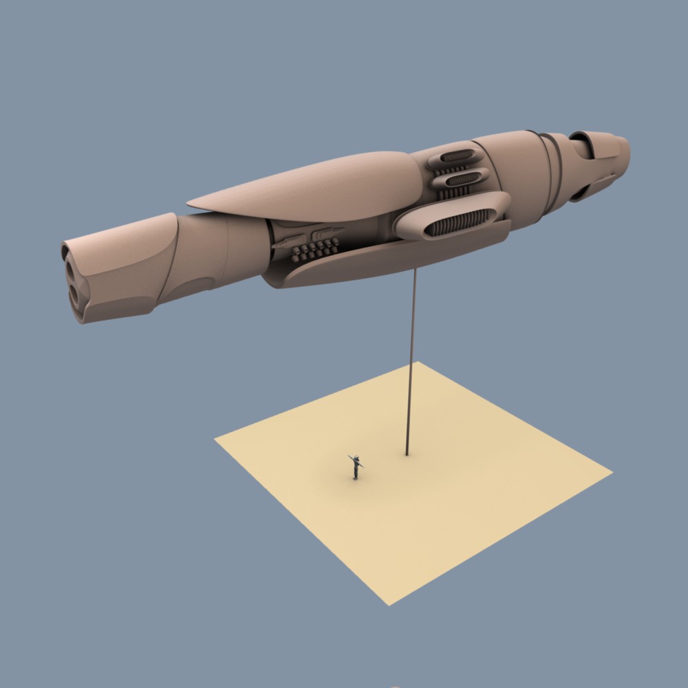 1other 3d ambiguous_gender blender_(medium) cannon commentary concept_art energy_cannon eve_online full_body original pinarci science_fiction simple_background standing t-pose weapon weapon_focus