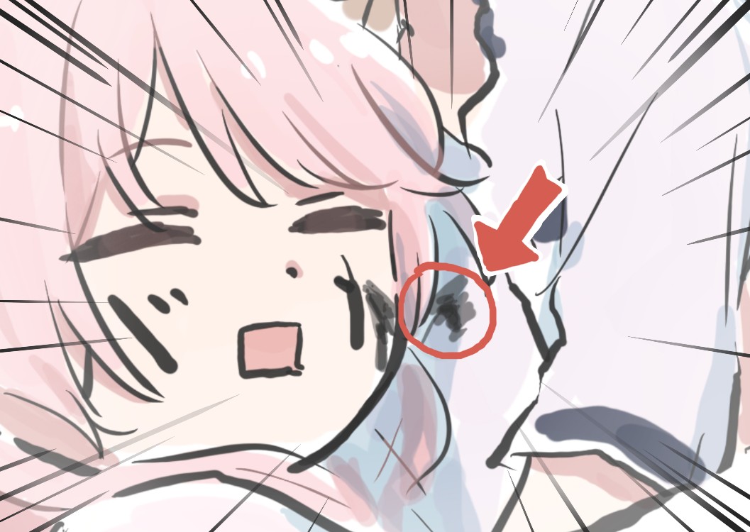 2girls arrow_(symbol) bang_dream! bang_dream!_it&#039;s_mygo!!!!! body_writing chihaya_anon closed_eyes commentary_request hug long_hair lyy multiple_girls nagasaki_soyo open_mouth pink_hair short_sleeves sleeping yuri