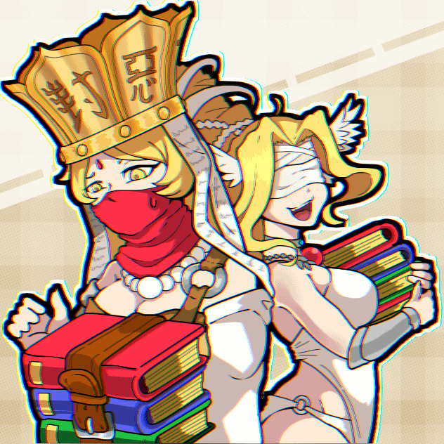 blindfold breasts digimon digimon_(creature) hat long_hair mask monk sanzomon venusmon very_long_hair wings