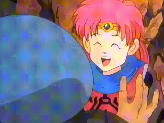angry animated animated_gif blush breast_fondling dragon_quest dragon_quest_dai_no_daibouken grabbing_another&#039;s_breast groping groping_breast maam matoriv matoriv_(dai_no_daibouken) pervert sexual_harassment surprised