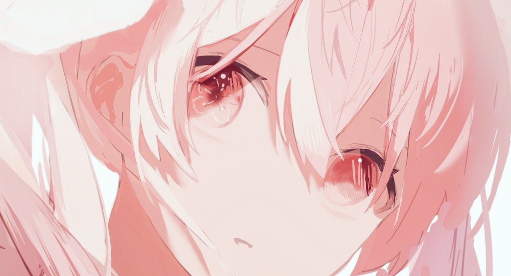 1girl :o close-up hatsune_miku looking_at_viewer open_mouth pink_eyes pink_hair pink_theme sakura_miku solo surprised twintails vocaloid yoru_410