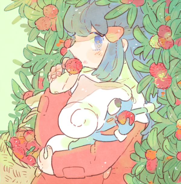 1girl basket blue_eyes blue_hair coat dark_blue_hair dawn_(pokemon) gen_3_pokemon hair_ornament hand_up holding holding_pokemon katiko long_hair long_sleeves meditite nintendo pokemon pokemon_(creature) pokemon_dppt pokemon_platinum red_coat scarf white_scarf