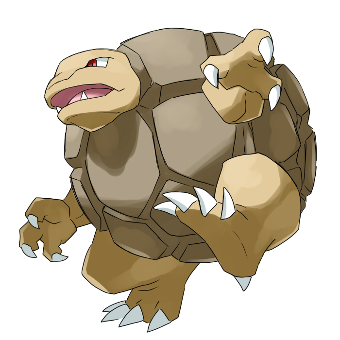 gen_1_pokemon golem_(pokemon) good_frog nintendo no_humans pokemon pokemon_(creature) rock simple_background