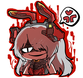 1girl anger_vein animal_ears aura chibi chibi_only chinese_commentary cropped_torso dark_aura false_smile girls&#039;_frontline girls&#039;_frontline_2:_exilium grey_hair krolik_(girls&#039;_frontline_2) lowres madcore mechanical_ears official_art one_eye_covered partially_shaded_face rabbit_ears second-party_source smile solo spoken_anger_vein