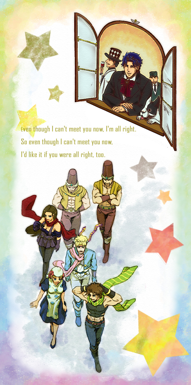 2girls 6+boys bad_id bad_pixiv_id caesar_anthonio_zeppeli danny_(jojo) family george_joestar_ii highres jojo_no_kimyou_na_bouken jonathan_joestar joseph_joestar joseph_joestar_(young) lisa_lisa loggins_(jojo) messina_(jojo) multiple_boys multiple_girls suzi_q watikosan will_anthonio_zeppeli window