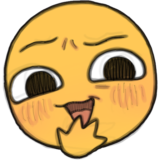black_eyes cropped_head emoji hand_to_own_mouth laughing looking_at_viewer mesugaki open_mouth original possummachine simple_background transparent_background
