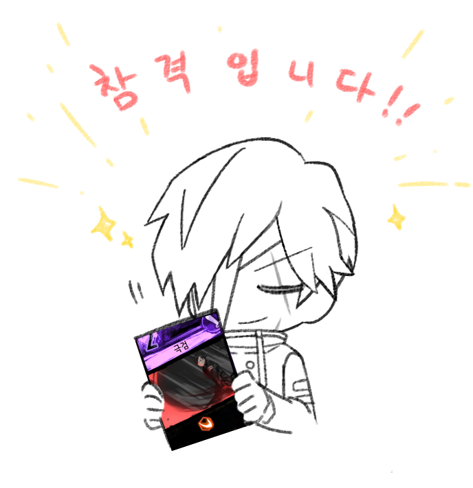 1boy 20_(1more_surren) bandage_over_one_eye chibi closed_mouth greyscale hands_up jacket korean_text library_of_ruina long_sleeves meta monochrome open_clothes project_moon scar scar_on_face shi_association_south_uniform smile solo translation_request v-shaped_eyebrows valentin_(project_moon)