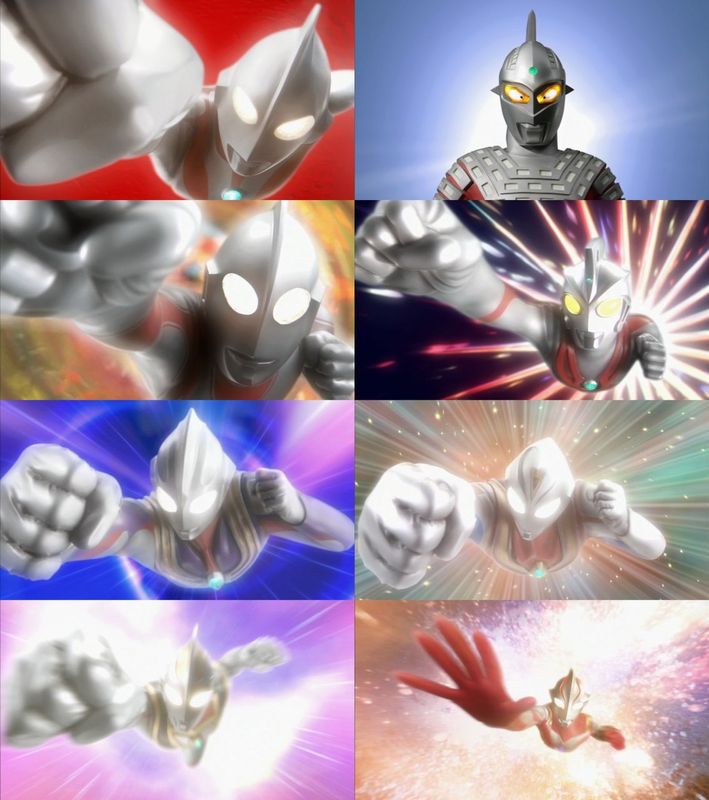 6+boys alien anime_screenshot armor black_armor blue_background blue_skin colored_skin daikessen!_chou_ultra_8_kyoudai giant gold_armor grey_armor grey_skin kaette_kita_ultraman male_focus multiple_boys reaching reaching_towards_viewer red_armor red_background red_skin return_of_ultraman transformation tsuburaya_productions ultra_series ultraman ultraman_(1st_series) ultraman_ace ultraman_ace_(series) ultraman_dyna ultraman_dyna_(series) ultraman_gaia ultraman_gaia_(series) ultraman_jack ultraman_mebius ultraman_mebius_(series) ultraman_tiga ultraman_tiga_(series) ultraseven ultraseven_(series) white_eyes yellow_eyes