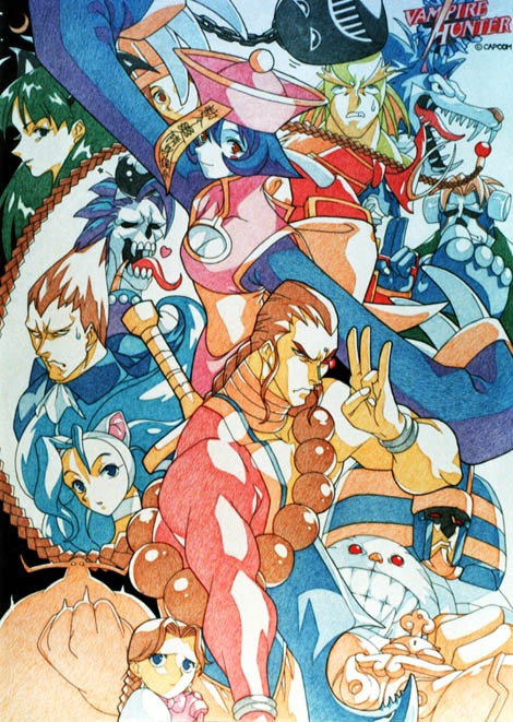 alien anakaris anita_(darkstalkers) rikuo_(darkstalkers) bishamon_(darkstalkers) brazil capcom demitri_maximoff donovan_baine elemental_(creature) energy energy_being felicia_(darkstalkers) fire fire_elemental jon_talbain hsien-ko lin_lin morrigan_aensland huitzil_(darkstalkers) plasma pyron sasquatch_(darkstalkers) traditional_media darkstalkers victor_von_gerdenheim lord_raptor