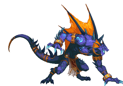 animated animated_gif bracelet claws dungeon_and_fighter jewelry magic_dragon_basilisk no_humans tail