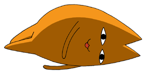 &lt;|&gt;_&lt;|&gt; :3 azumanga_daiou bad_source black_eyes cat commentary_request defeat lowres lying maso_(ascii_art) mihama_chiyo&#039;s_father no_humans on_side open_mouth simple_background smile solo white_background yellow_cat
