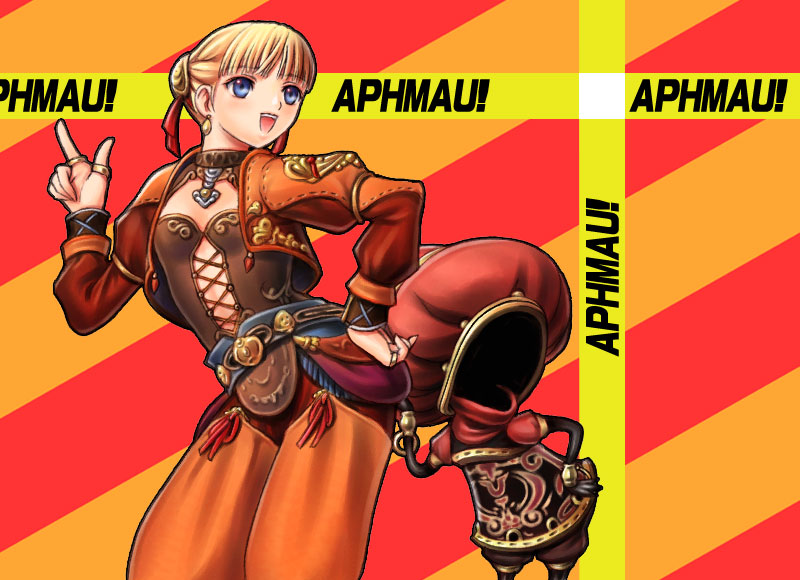 2girls afumau_(final_fantasy) broccoli_(company) final_fantasy final_fantasy_xi ga_rune_pose galaxy_angel galaxy_angel_rune hume multiple_girls ovjang parody puppet