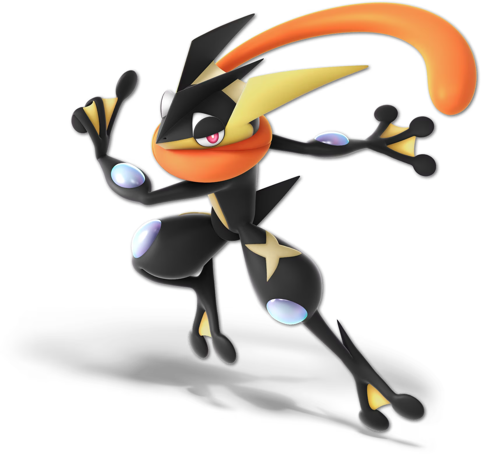 gen_6_pokemon greninja highres huge_filesize nintendo no_humans official_art pokemon pokemon_(creature) recolor super_smash_bros. tongue