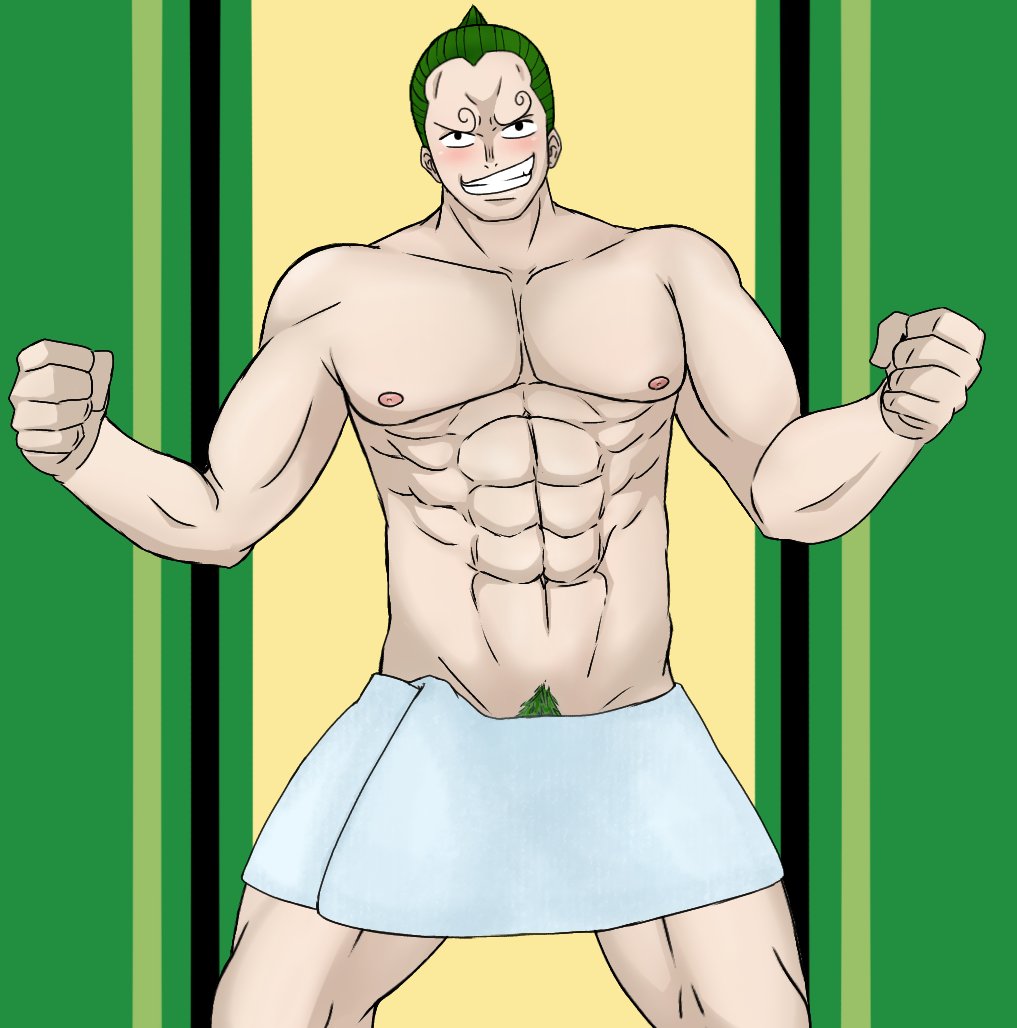colored_pubic_hair green_pubic_hair male_focus mr.akanaisho07 one_piece self-upload tagme vinsmoke_yonji