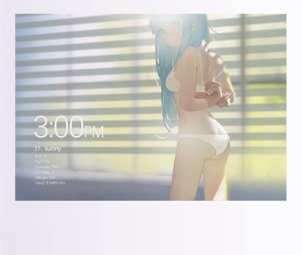 1girl ass blue_eyes blue_hair bra butt_crack female_focus hjl long_hair looking_at_viewer matching_hair/eyes original panties sketch solo time underwear underwear_only undressing white_bra white_panties