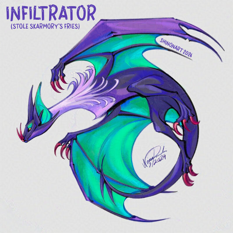 animal_focus artist_name clawed_wings closed_mouth colored_sclera commentary dated dragon english_commentary english_text flying from_side full_body gameplay_mechanics gen_6_pokemon green_eyes grey_background nintendo no_humans noivern pokemon pokemon_(creature) pokemon_move red_nails shadeofshinon signature simple_background solo talons wyvern yellow_sclera