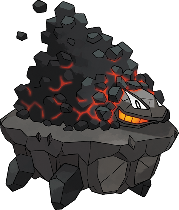 artist_request bright_pupils carkol coal full_body gen_8_pokemon glowing glowing_hot nintendo no_humans official_art open_mouth pokemon pokemon_(creature) pokemon_focus pokemon_swsh solo third-party_source transparent_background v-shaped_eyes white_pupils