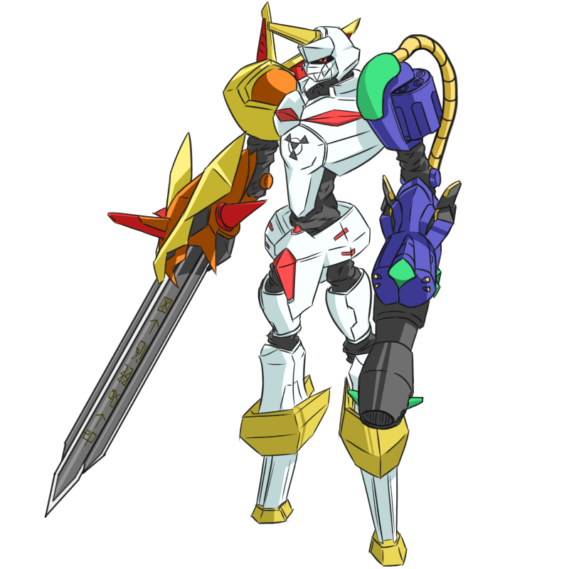 cannon digimoji digimon digimon_(creature) digital_hazard omegamon original solo sword victorygreymon weapon z&#039;dgarurumon