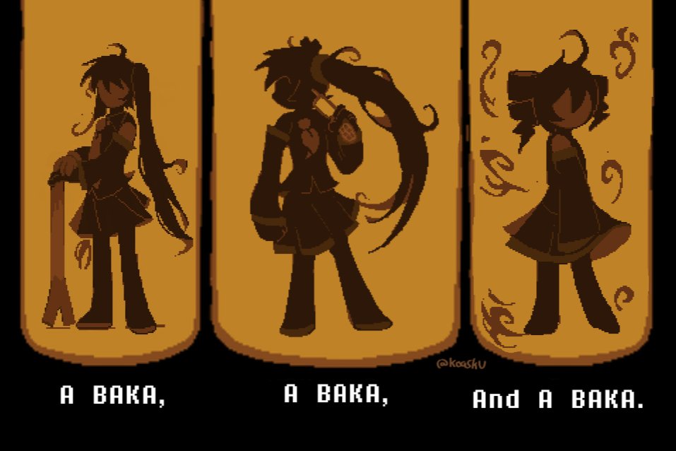 3girls ahoge akita_neru boots cellphone collared_shirt deltarune detached_sleeves drill_hair hatsune_miku kasane_teto kasane_teto_(utau) koasku long_hair monochrome multiple_girls necktie oversized_object phone shirt side_ponytail simple_background skirt spring_onion triple_baka_(vocaloid) twin_drills twintails utau very_long_hair vocaloid