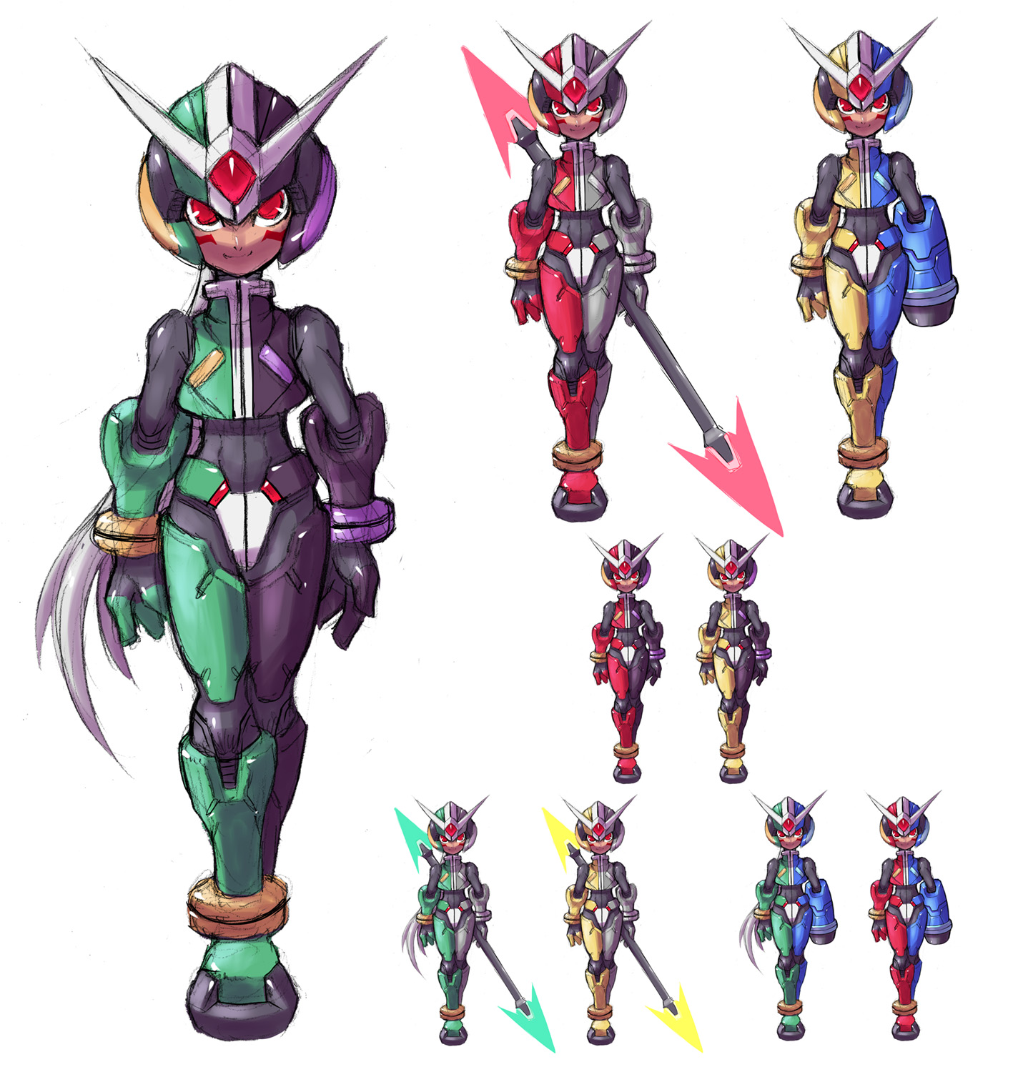 1boy armor black_bodysuit bodysuit capcom cosplay crossover epic go! helmet highres kamen_rider kamen_rider_double kamen_rider_double_(cosplay) kamen_rider_w long_hair mega_man_(series) mega_man_zero_(series) parody red_eyes white_hair